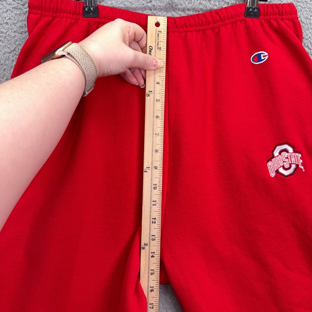 Ohio State Buckeyes Sweatpants Mens XL Red Fleece Joggers Champion NCAA OSU - Picture 9 of 12
